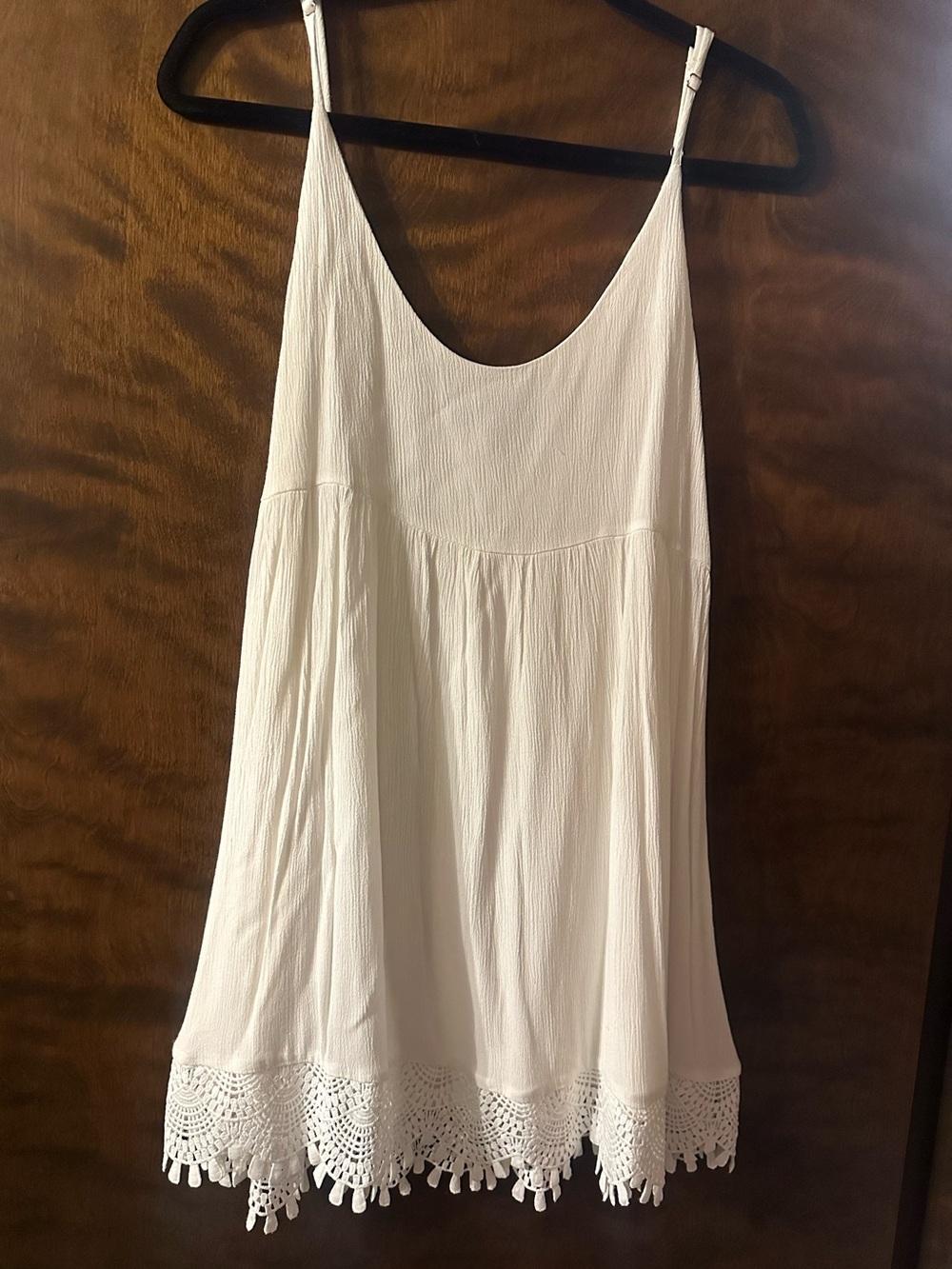 Lulu's White Textured Fabric Top with Black Label